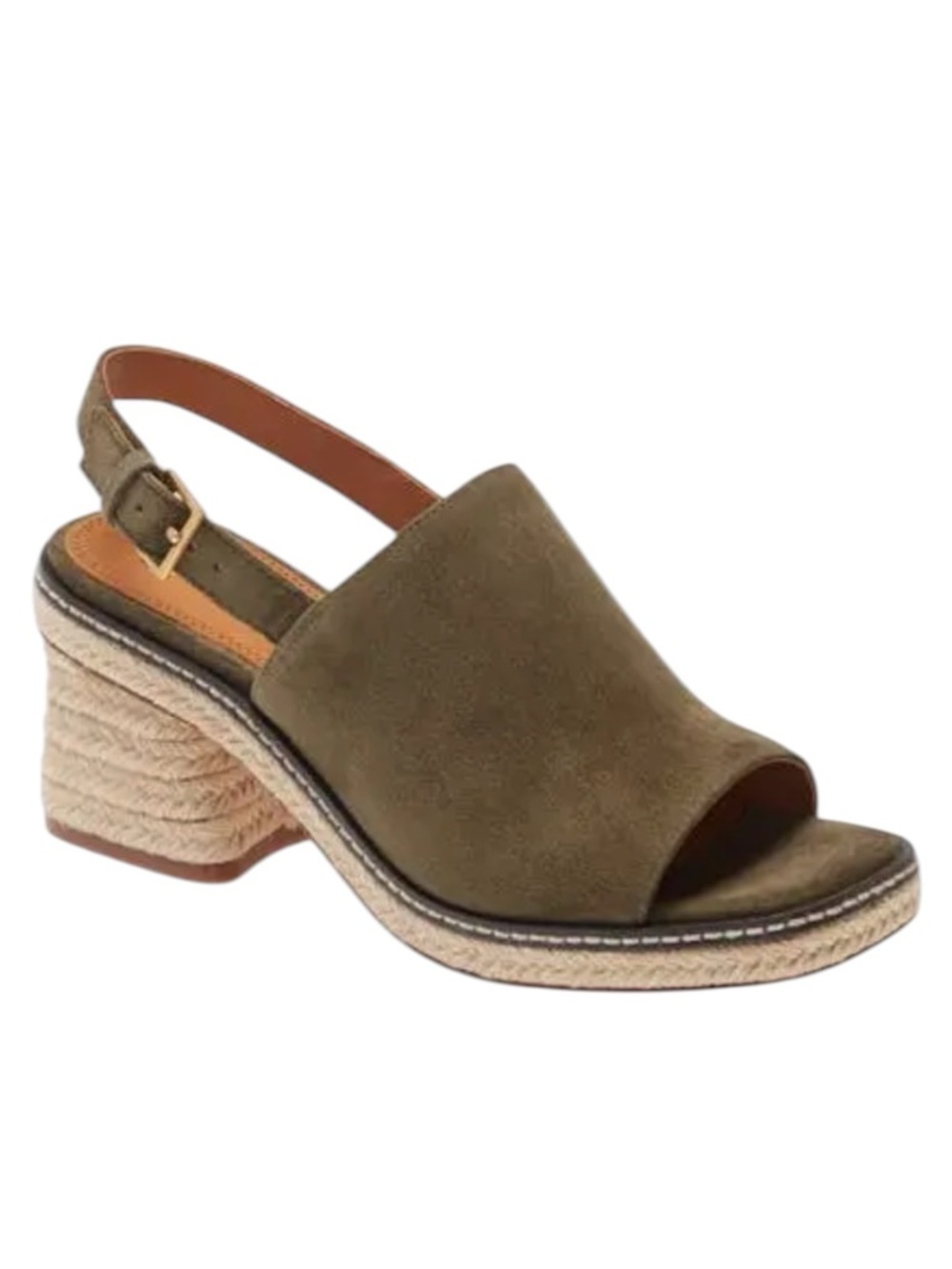 New with Box Tory Burch Ankle Strap Espadrille Sandal - Olive
